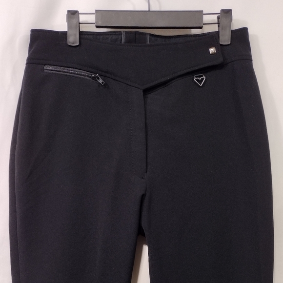 Vintage Obermeyer Wool Blend Skiing Pants Women's 12 Black Sporty Outdoor Retro - Picture 2 of 9